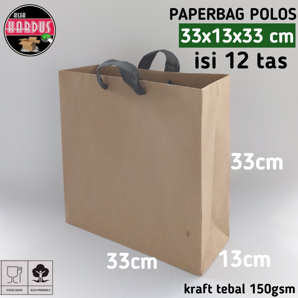 

isi 12 paperbag besar 33x13x33 / shopping bag / tas kertas / paper bag