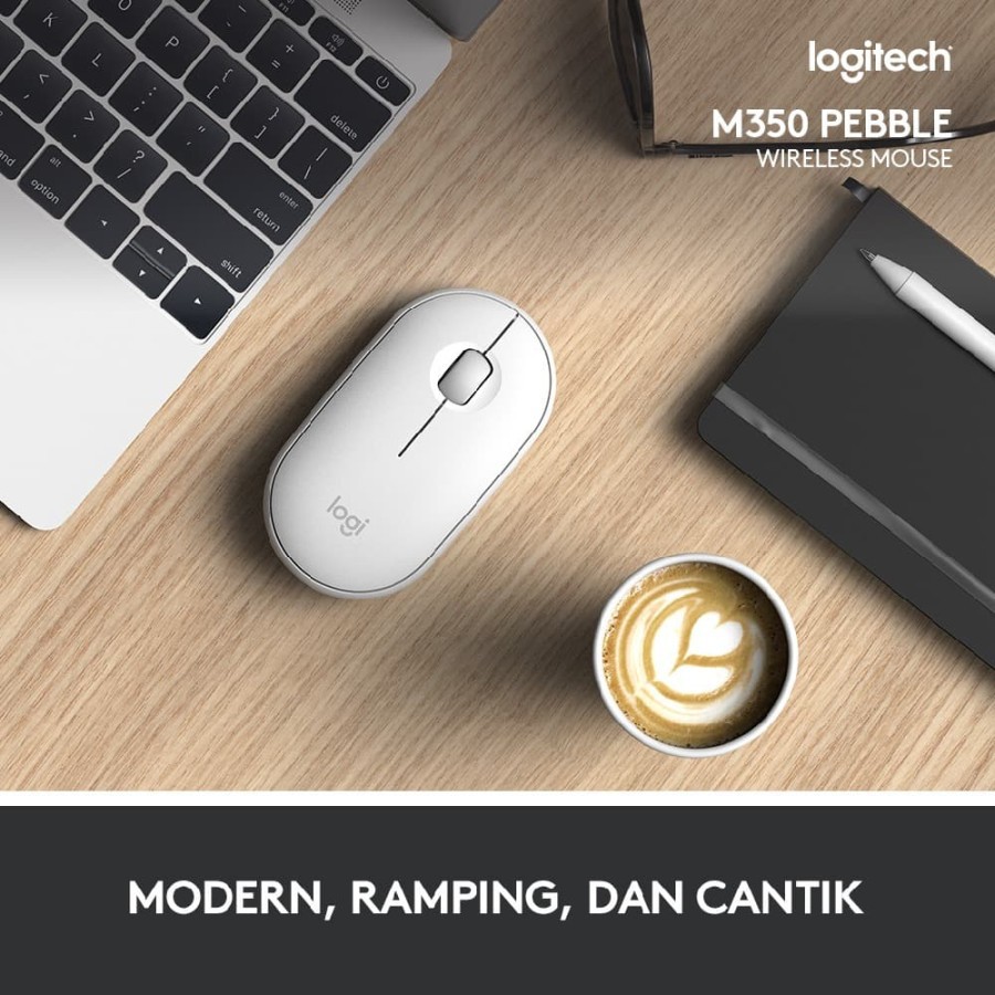 Logitech Pebble Wireless Bluetooth Mouse M350 - Putih