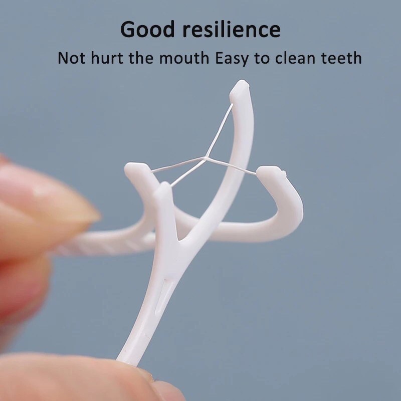 100pcs /50pcs set Dental Floss Benang Tusuk Gigi isi Flosser Teeth Toothpick stick coolcolor