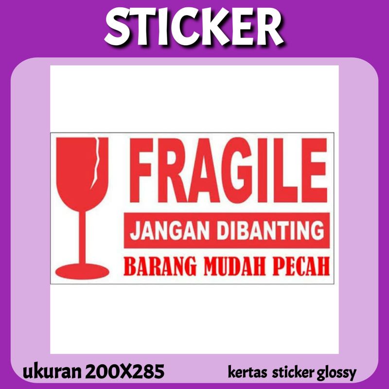 

STICKER FRAGILE AWAS PECAH UKURAN A4 K82J
