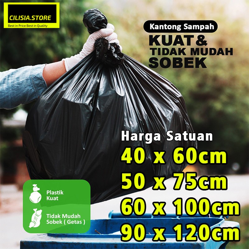 Jual 40x60 50x75 60x100 90x120 Trash Bag Plastik Kantong Sampah Tebal Indonesiashopee 9539