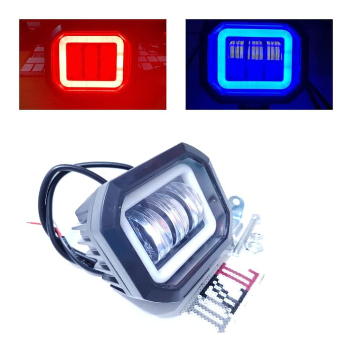 lampu tembak led cwl k30 3 mata 4d angel aye eye 30 watt kotak biru