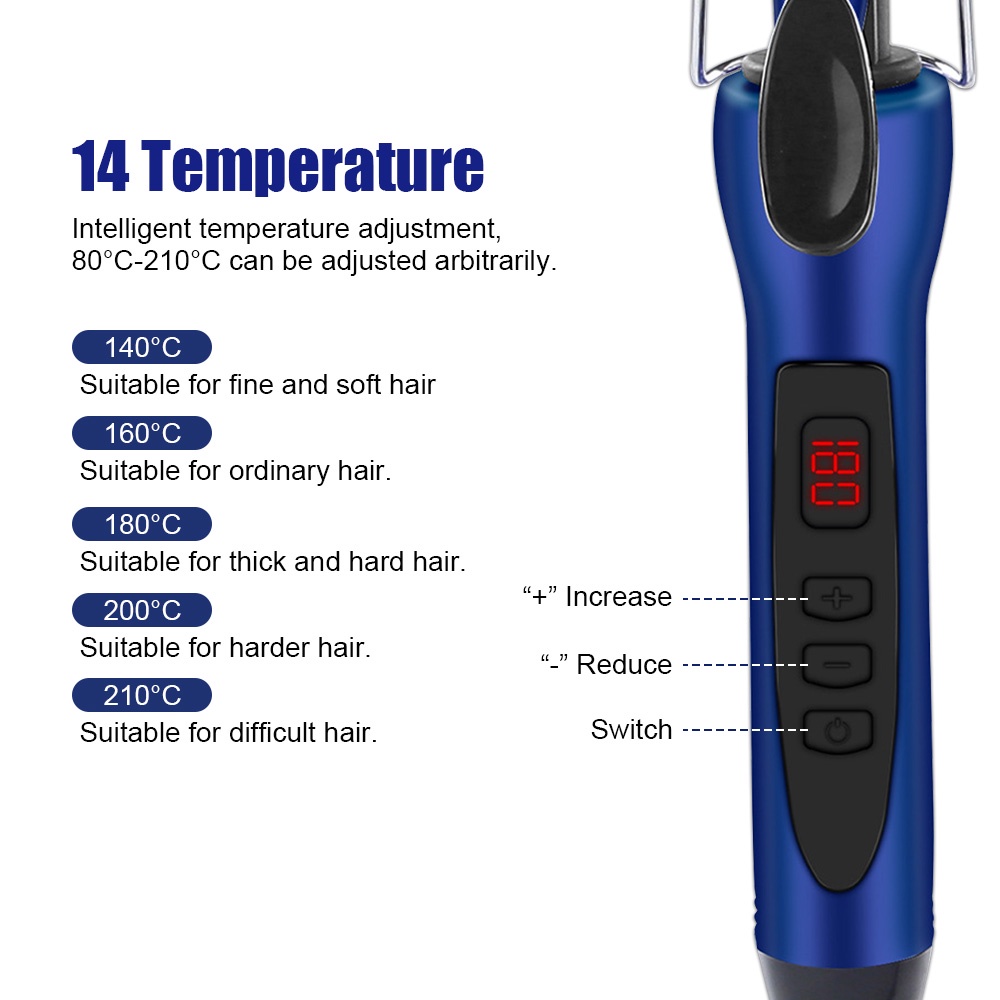 Salorie Catokan Pengeriting Rambut Profesional Dengan Layar Lcd Temperatur Adjustable P00227