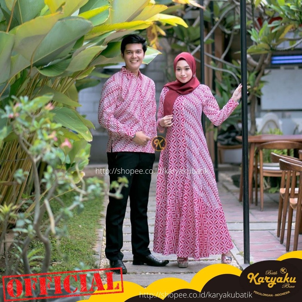 Baju Couple Pasangan Terbaru 2021 Batik Gamis Kebaya Kapel Keluarga Suami Istri Bisa COD