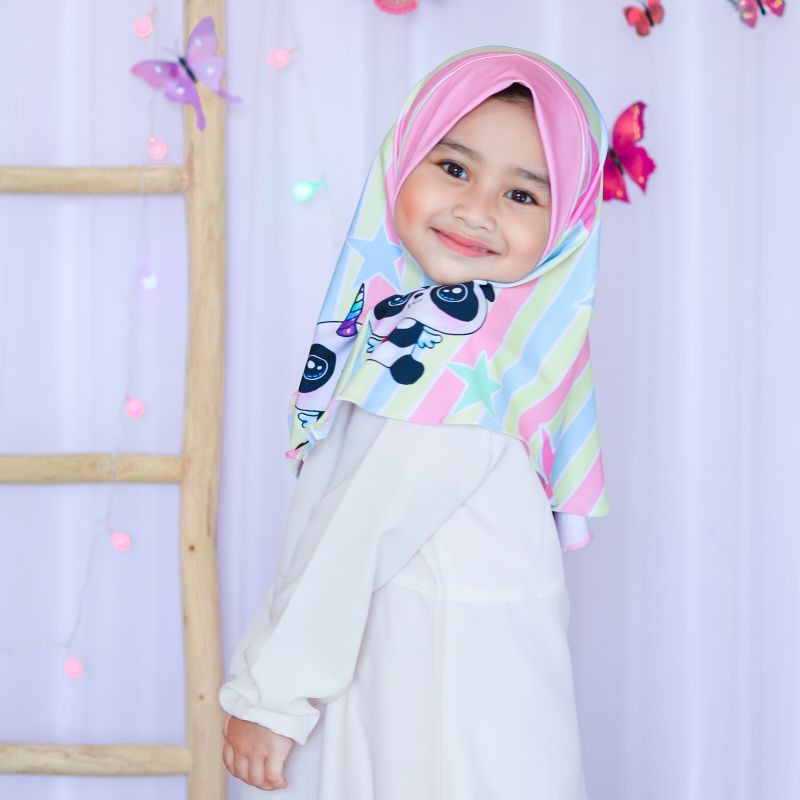 hijab instant motif panda