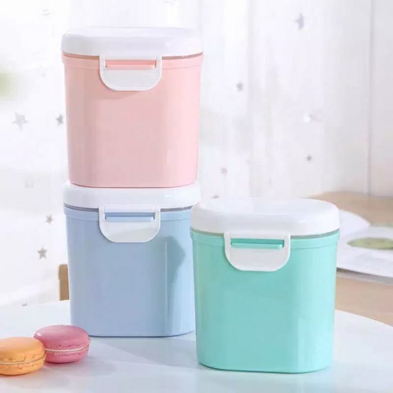 Tempat Susu Bubuk / Kotak Susu Bubuk / Toples Susu / Penyimpanan Susu Bubuk / Toples Makanan Ringan / Wadah Susu Bubuk Bayi