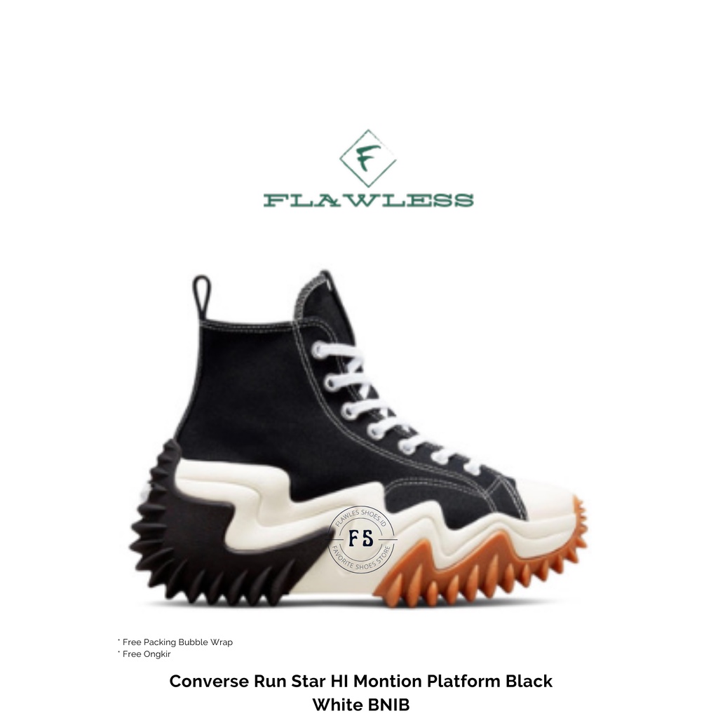 Converse Run Star Hi Montion Platform Black White