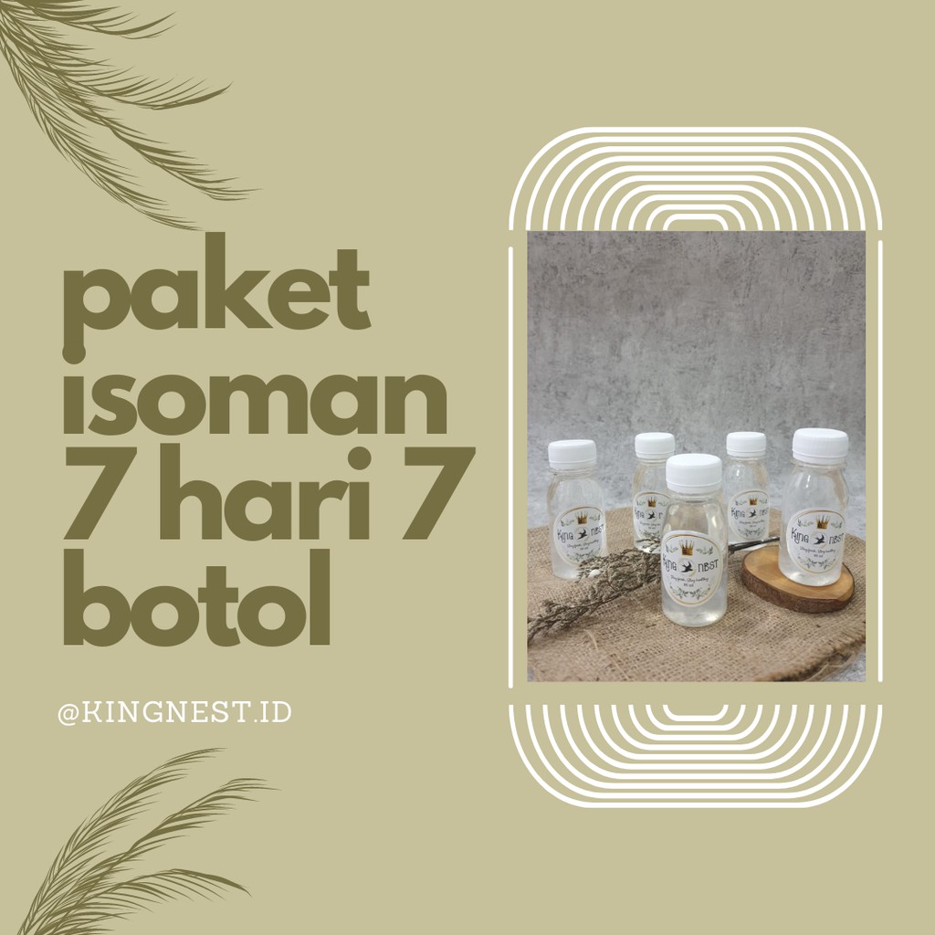 

Paket Isoman Covid-19 7 Hari Isi 80ML x 7 Botol Minuman Sarang Burung Walet Immune Booster
