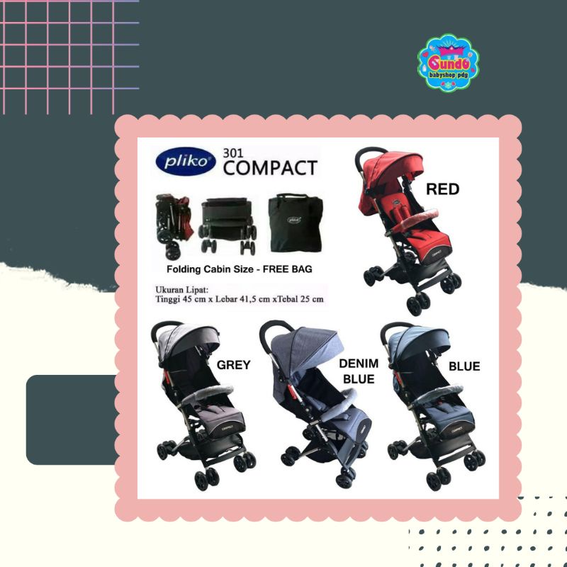 Stroller Pliko Compact Cabin Size