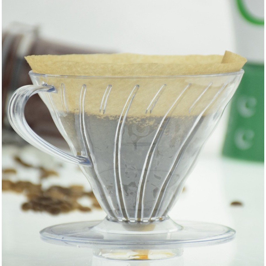 Coffee Dripper V60 Size 02 Acrylic Transparant Saringan Kopi Pour Over