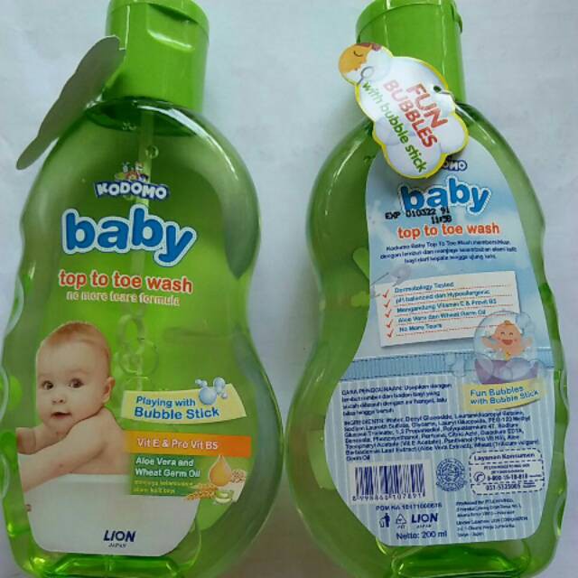 KODOMO HAIR&amp;BODY TOP TO TOE WASH BABY 200ML