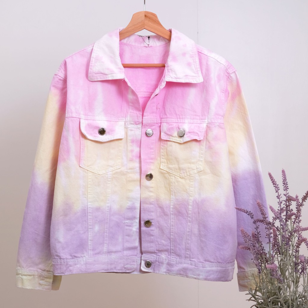 SALE!! VANILLESHOP - Jaket Tie Dye Wanita Oversize