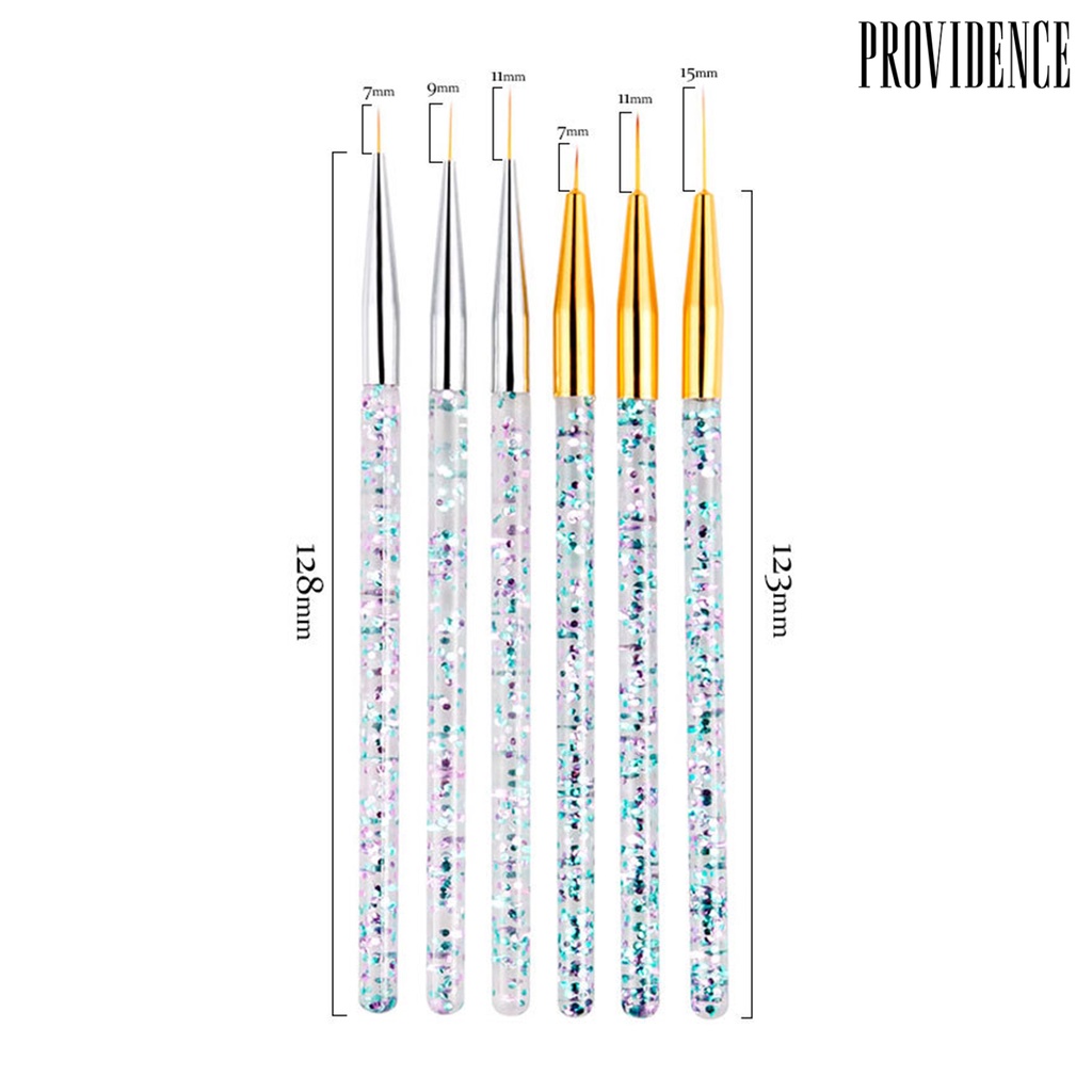 Providence 3Pcs / Set Pena Ukir Kuku Ultra Tipis Bahan Akrilik Untuk Nail Art / Manicure DIY