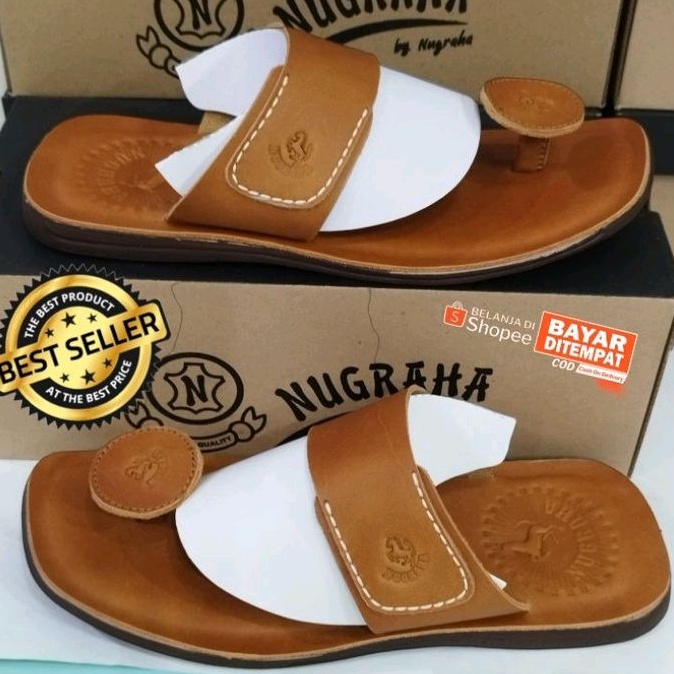 SENDAL PRIA JEPIT JAMUR 100% ASLI KULIT