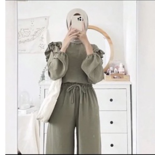 Popy Set Jumbo Crincle Ld 110cm / oneset crincle muat bb 70kg