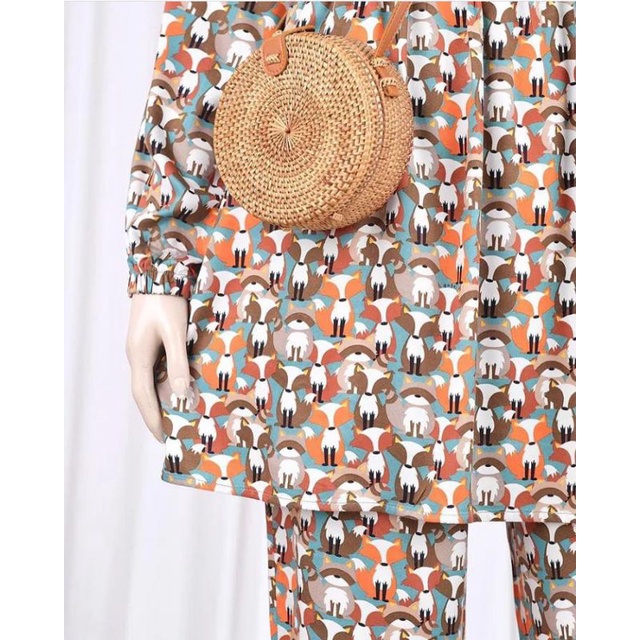 Atelier angelina pajamas ANNA FOX GREEN SIZE 2XL