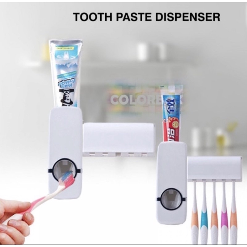 Dispenser Odol SET - Tempat Sikat Gigi &amp; Odol - Dispenser Sikat &amp; Odol