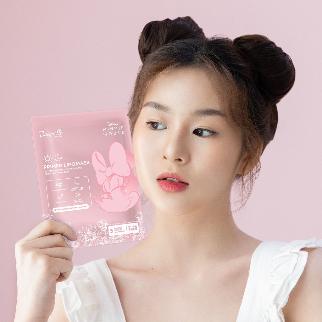 Jacquelle Disney Minnie Mouse Edition Primer Lipo Mask Sheet Mask