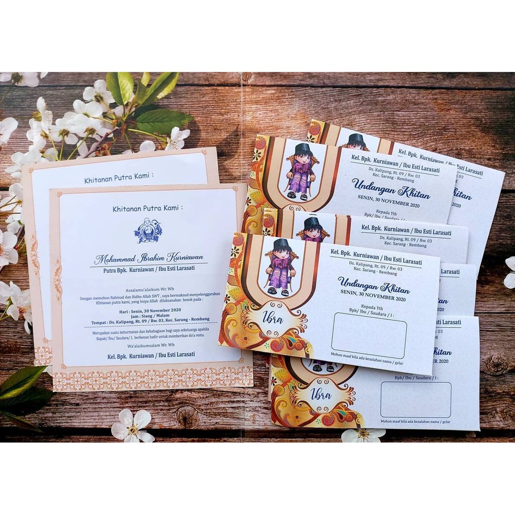 Undangan Khitan Murah Unik Elegan Nikah Kertas Blangko jatayu 88k