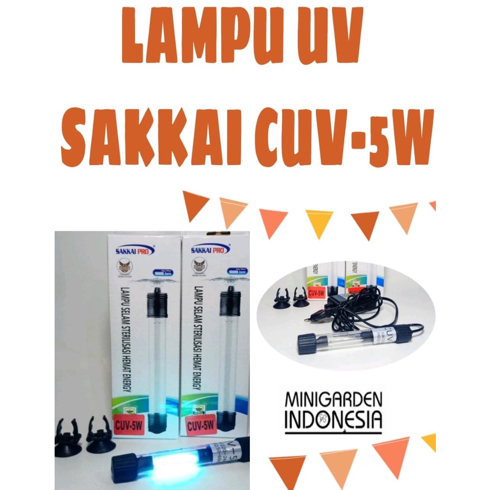 LAMPU UV SAKKAI PRO CUV 5W WATT SELAM STERILISASI AIR AQUARIUM KOLAM