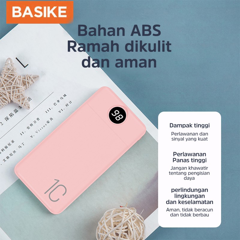 PowerBank 20000mah 10000mah Fast Charging Power Bank Dual Input Port Type C & Micro USB Original Quick Charger Real Capacity mini murah Iphone 13 mini pro max 11 10 8 7 6 xiaomi Samsung Oppo Vivo  iphone xr x hp Realme Redmi infinix Ipad Batteries Ga-5