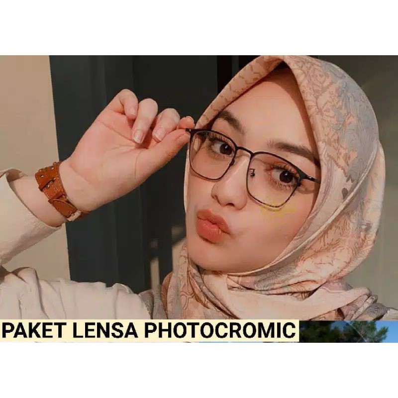Kacamata  gratis lensa photocromik ✓code 2047