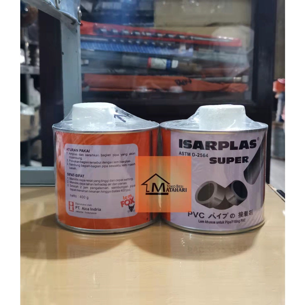Lem isarplas kuas/ Lem PVC isarplas kaleng/ Lem paralon kaleng @400gr