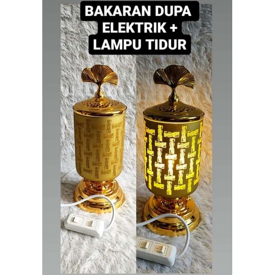 Lampu Tidur LED + Bakaran Dupa mabkhara elektrik prapen elektrik