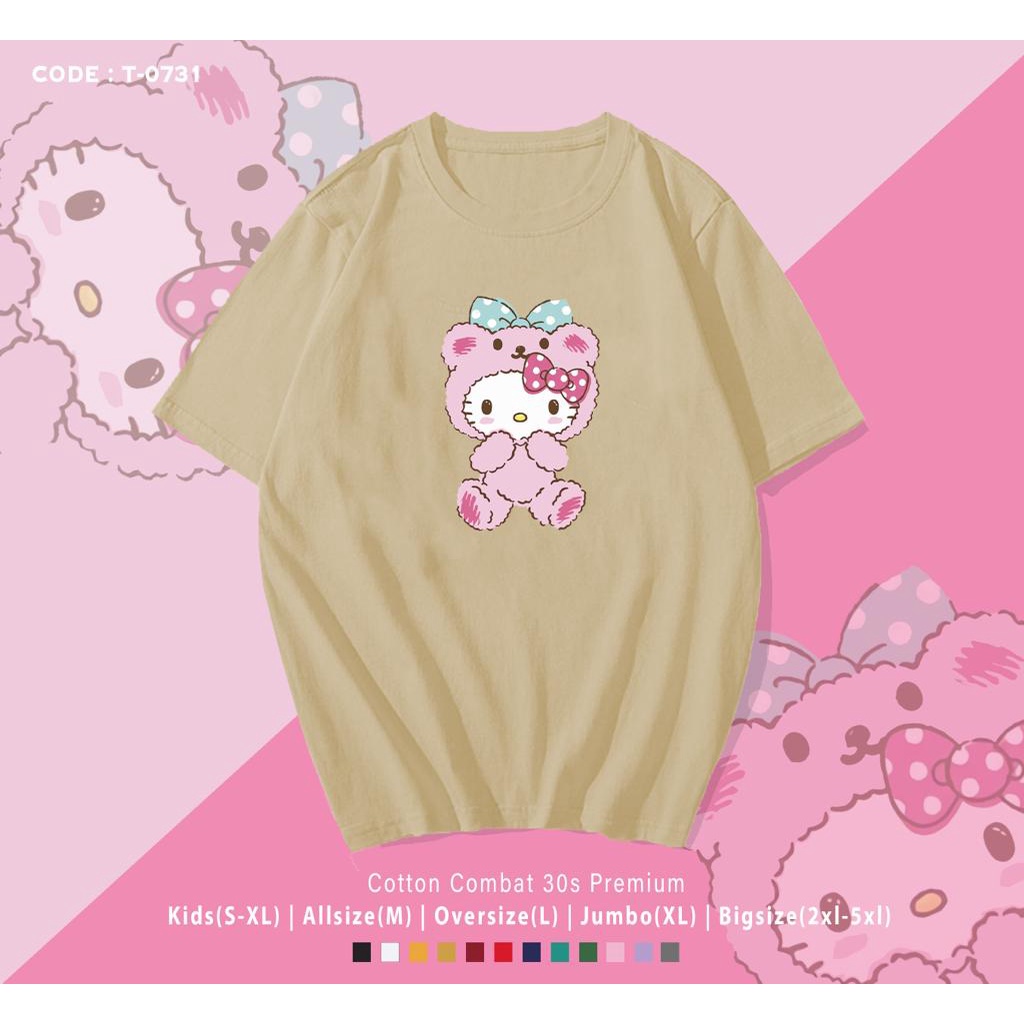 KAOS HELLO KITTY LUCU TERBARU / UK M-XL / KAOS SANTAI / KAOS WANITA / CUSTOM KAOS / BAHAN LEMBUT