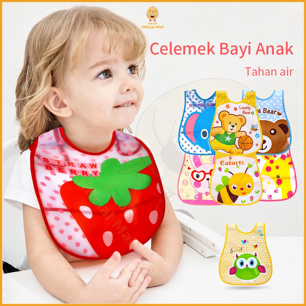 Lacoo Celemek makan bayi anak waterproof Slabber bayi baby bib