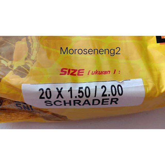 Ban Dalam 20 x 1.50 / 2.00 Untuk Sepeda Mini Ukuran 20