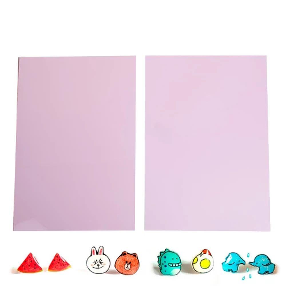Mxbeauty Shrinkable Paper School Supply DIY Gantung Pesona Kertas Ajaib Kerajinan Membuat Perhiasan DIY Anak Hadiah Menyusut Kertas Plastik
