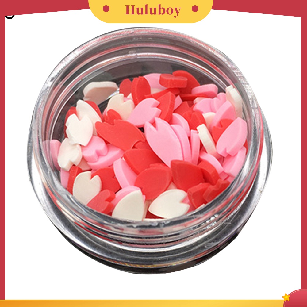 Huluboy Huluboy♡ Hiasan Clay Polymer Bentuk Hatibungabuah 3D Untuk Dekorasi Nail Art DIY