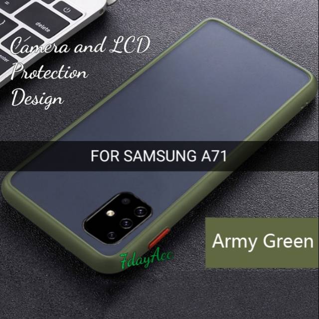 SAMSUNG GALAXY A71 , A51 CASE HARDCASE AERO TRANSLUCENT BUMPER SILIKON CASE
