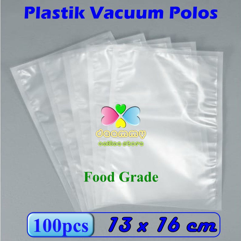 100pcs Plastik Vakum Bag Polos 13x16 cm, Plastik Vacum Bag Sealer, Plastic Vacuum Bag