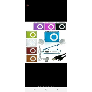 MP3 MINI  MUSIC PLAYER+ KABEL DATA+HEADSET+PACKING MIKA