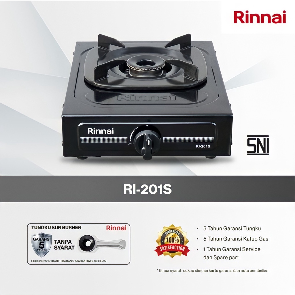 Rinnai Kompor Gas 1 Tungku KG RI 201S Sun Burner RI201S RI-201S