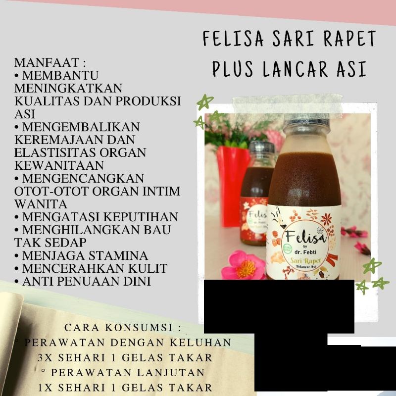 

jamu pelancar ASI, sari rapet pelancar asi felisa