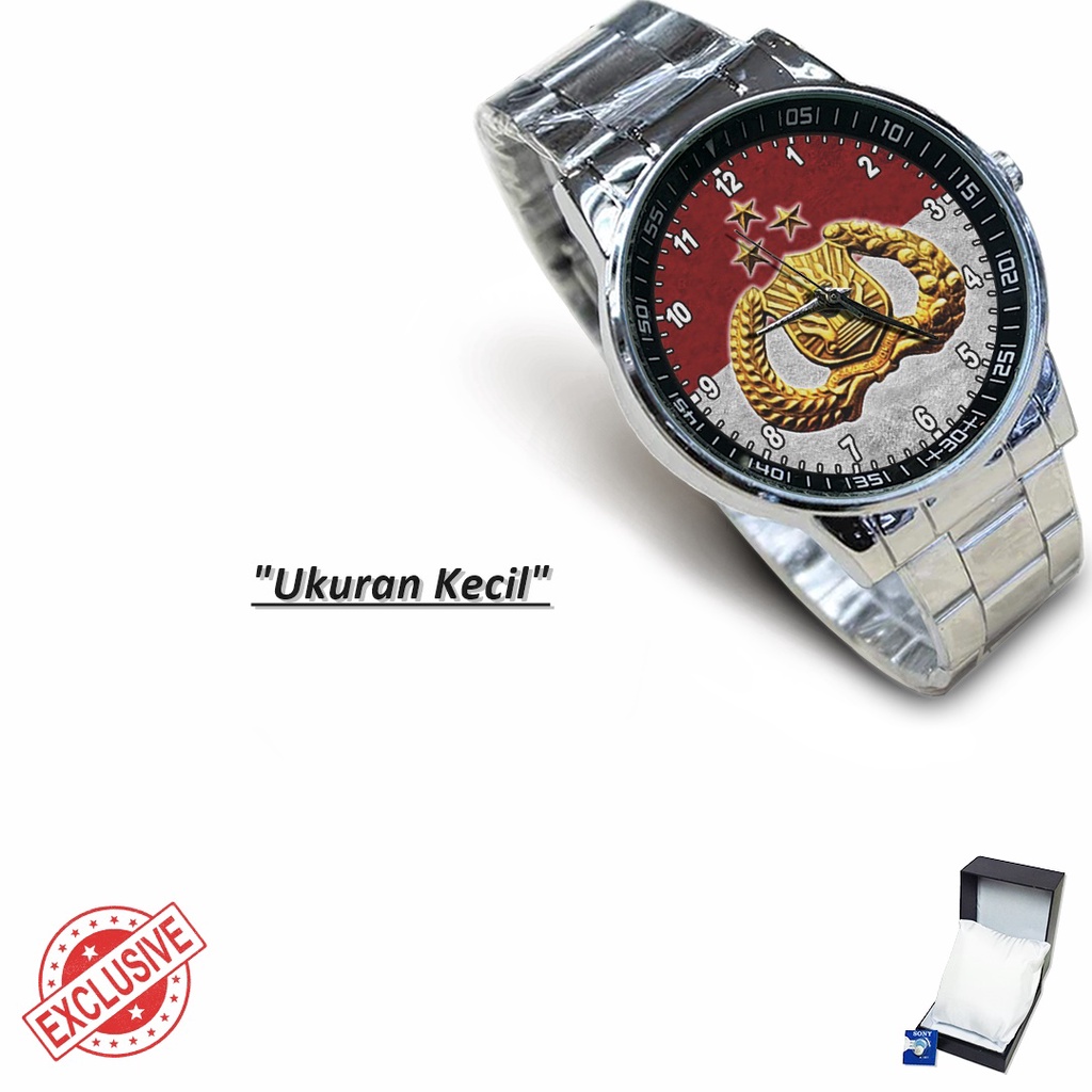 Jam Tangan Rantai Couple LAMBANG POLRI - 01 (Limited Edition)