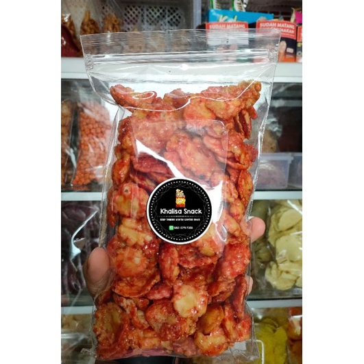 

Emping Ceplis Pedas Manis 250 g / Emping Enak / Oleh oleh Emping