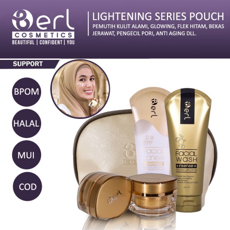 PAKET BASIC SKINCARE KOREA B Erl Intens lightening GLOWING Alami HALAL & BPOM