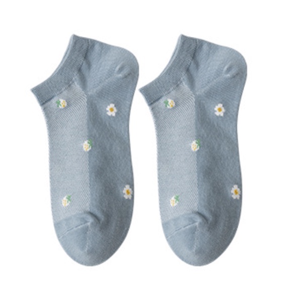 MURMURE.ID | KAOS KAKI WANITA MOTIF KARAKTER CUTE KAOS KAKI PENDEK MOTIF SEMATA KAKI IMPORT MURAH-BERRFLO - SUMMER BLU