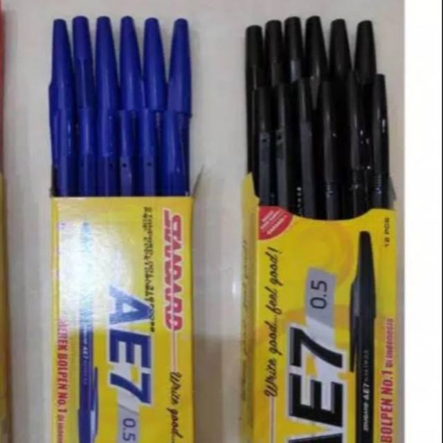 

PULPEN STANDAR AE7 0,5 MM ( ISI 12 PCS ) WARNA HITAM DN BIRU