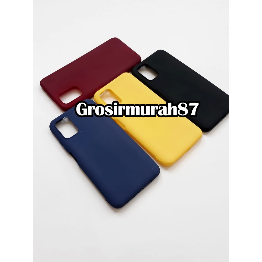 candy macaron softcase case tebal kondom hp poco m3  Pink maroon kuning hitam navy