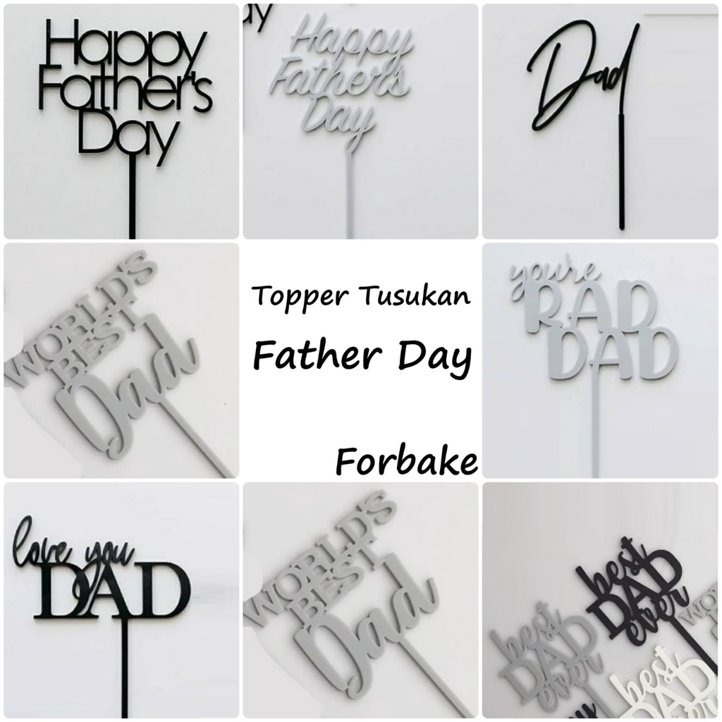 Cake Topper Penghias Kue Ulang Tahun Ultah Happy Birthday Father Day