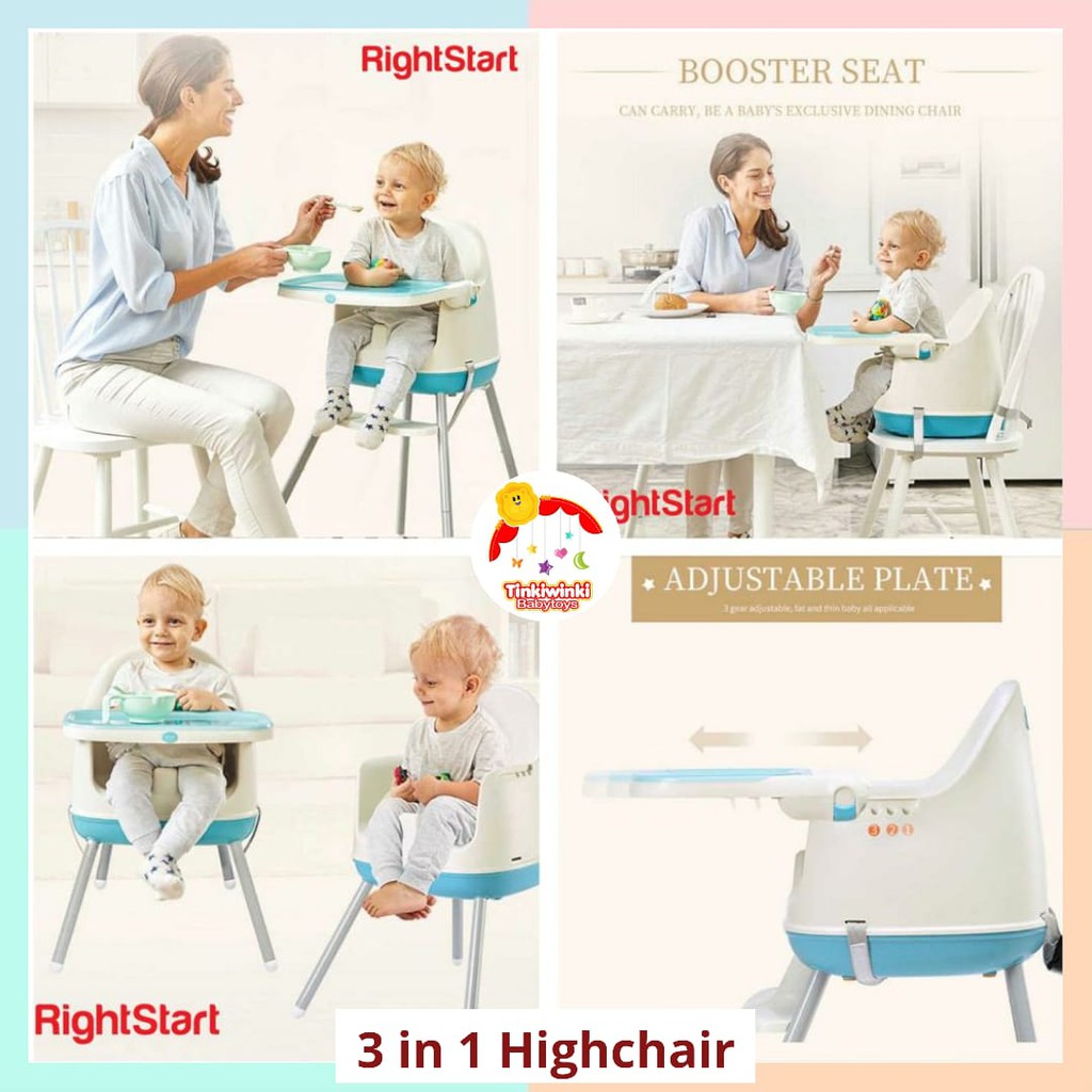 New RIGHT START 3 IN 1 HIGHCHAIR KURSI MAKAN BAYI