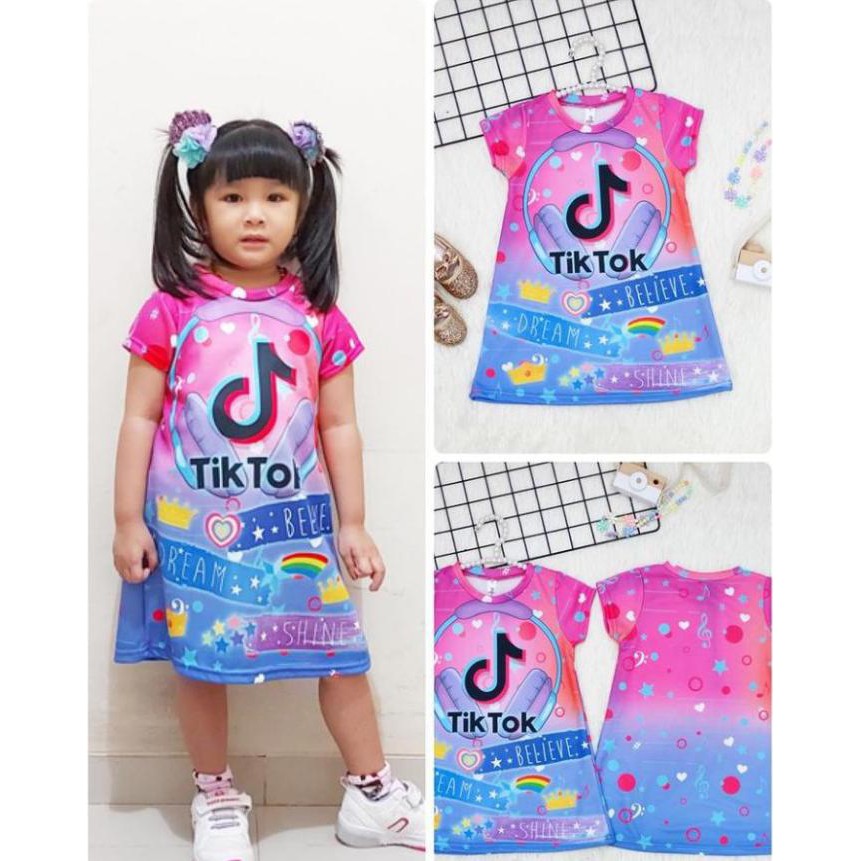 DISKON DRESS TIKTOK / DRESS ANAK IMPORT / BAJU ANAK PEREMPUAN - 4