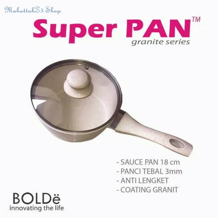 SUPER PAN BOLDE Granite/|SUPERPAN/ Panci/Panci anti lengket/super pan granite sauce pan bolde/bolde