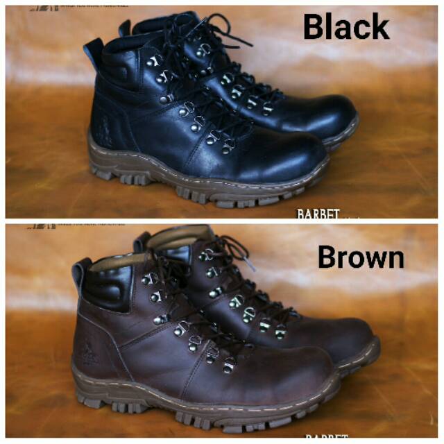 SEPATU GUNUNG SAFETYBOOT FULL KULIT ASLI WOLF BARBET ORIGINAL