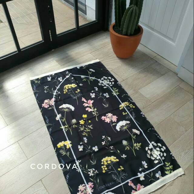 Sajadah printing cordova 'black garden'
